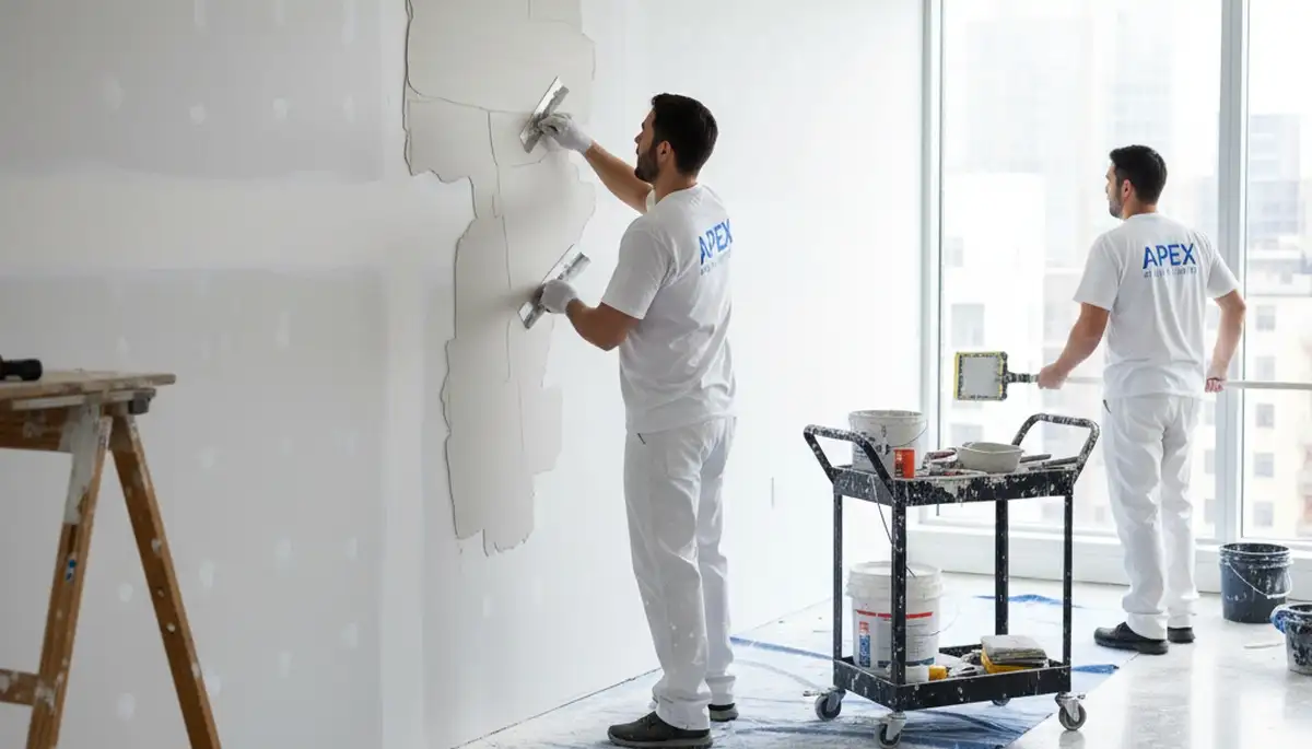Las Vegas Paint Pros repairing cracked drywall in Las Vegas, NV for a smooth, paint-ready finish