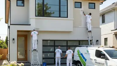 Exterior house painting for a stucco home in Las Vegas, NV by Las Vegas Paint Pros