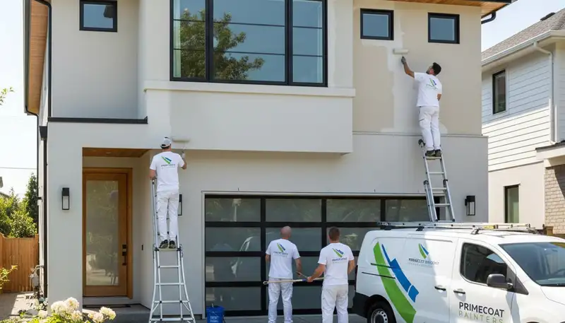 Exterior house painting for a stucco home in Las Vegas, NV by Las Vegas Paint Pros