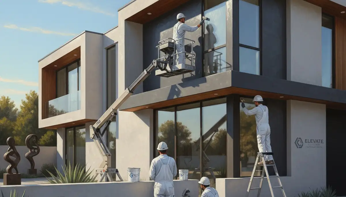 Las Vegas house painters applying durable exterior coating in Las Vegas, NV