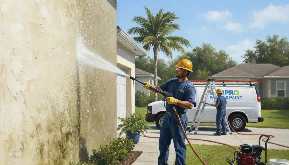Pressure washing service in Las Vegas, NV cleaning exterior surfaces and removing desert grime
